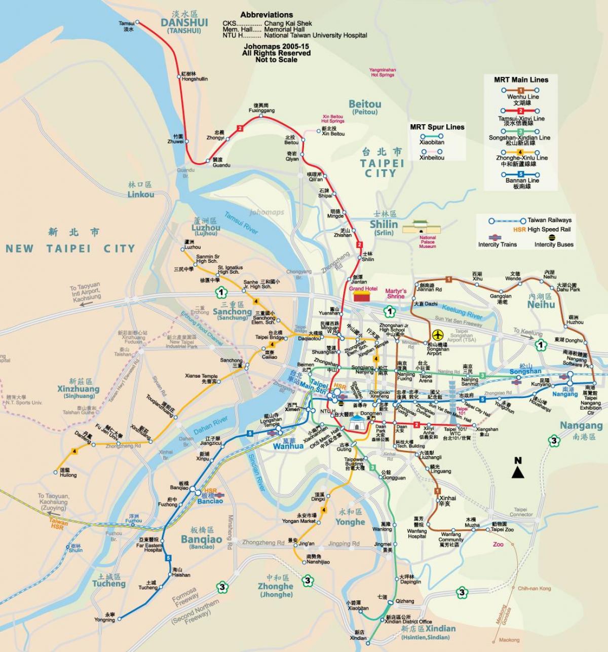 Cidade de Taipei mapa