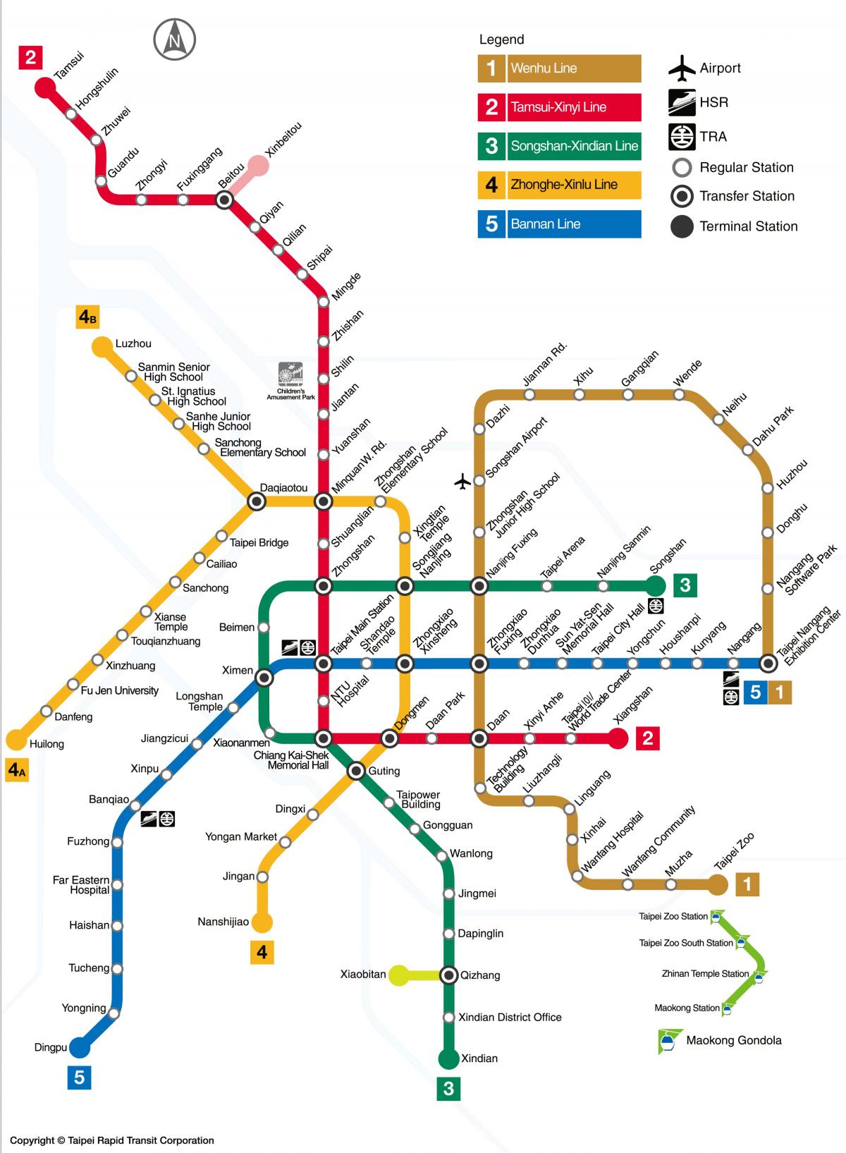 Mapa do metrô de Taipei