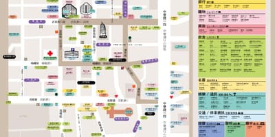 Ximending mapa do distrito de compras