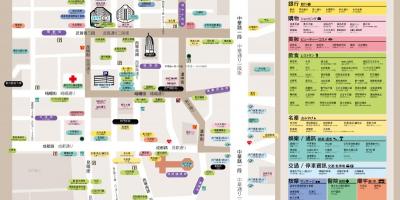 Ximending mapa do distrito de compras