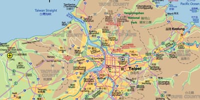 Taipei centro do mapa