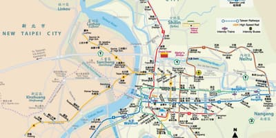 Cidade de Taipei mapa