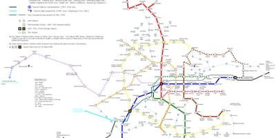 Mapa de Taipé hsr estação