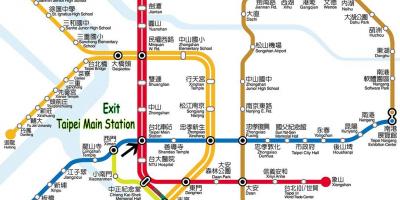 Taipei main, estação de metro mall mapa