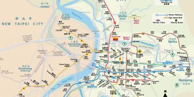 Taipei main, estação ferroviária mapa
